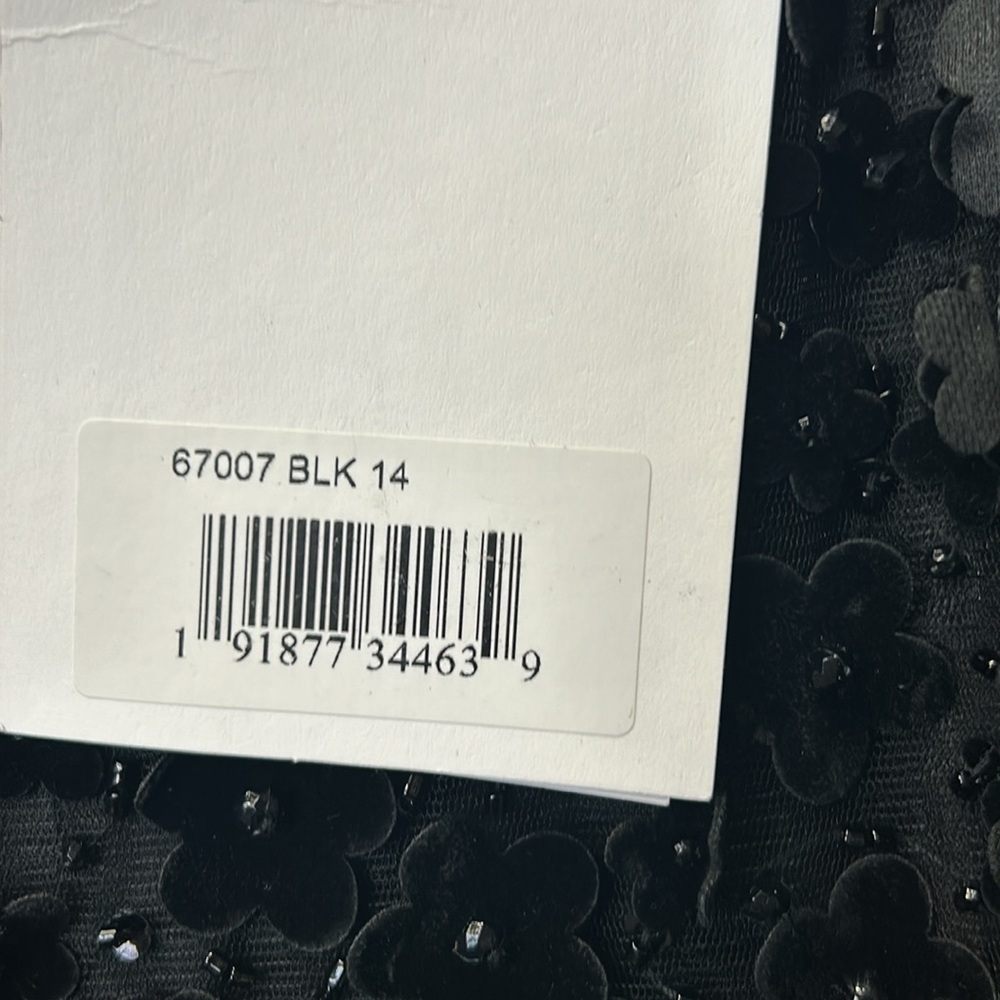 Mac Duggal 67007 NWT Black EMBELLISHED ILLUSION HIGH NECK LONG SLEEVE FIT & … - Picture 11 of 15